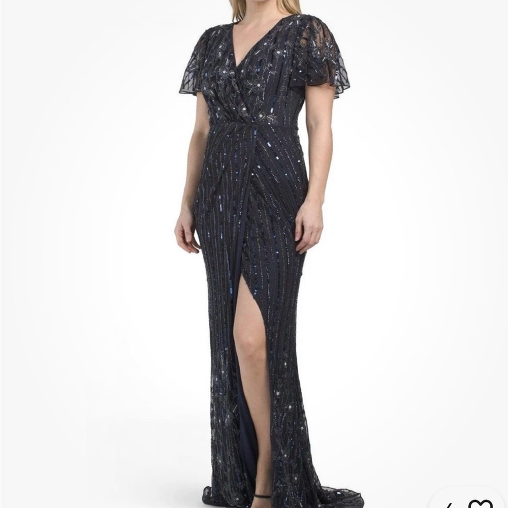 Mac Duggal Midnight Blue Maxi Dress